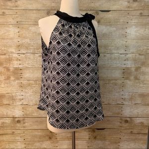 NY & Co flowy tie neck blouse